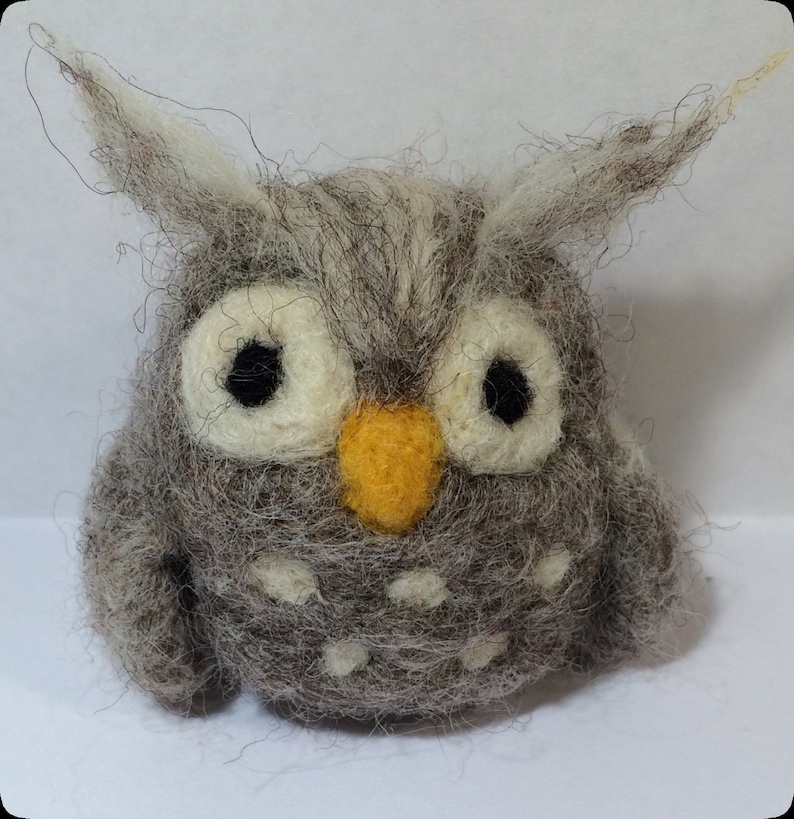 Needle Felted Gray Owl Pdf File Instructions Pattern Tutorial Etsy