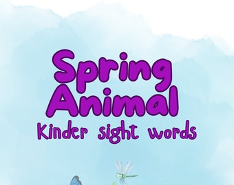 Spring CVC Cards, CVC practice, CVC flash cards, spring animal sensory play