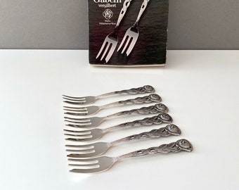 ケーキフォーク 6 本セット ヒルデスハイマー ローズ シルバーメッキ