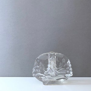 Mid Century Glass Solifleur Vase, Block Vase, Glass Vase Winter Christmas, Walther Glass