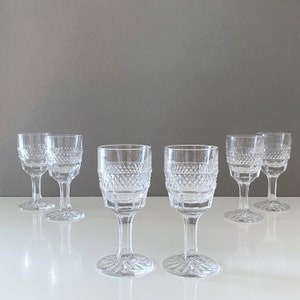 6 liqueur glasses, vintage glasses aperitif,