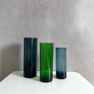 Midmodern vase collection, vintage glass vase, 60s 70s interior