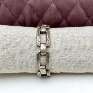 Vintage bracelet silver plated, Mid Century Modernist, link bracelet 70s