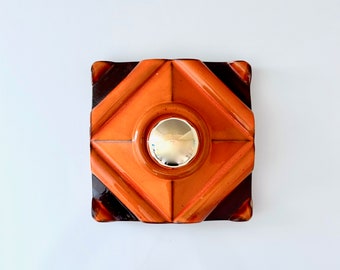 Vintage wall lamp PAN ceramic, 70s wall light orange, Pop Art