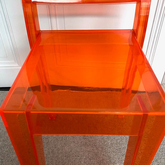 Kartell La Marie Chair by Philippe Starck, Orange, Neon, Stacking