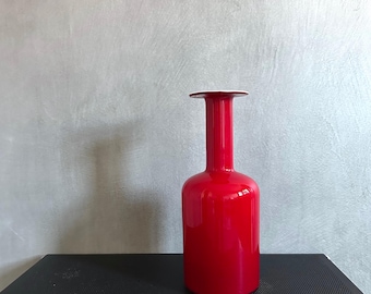 Red Gulvase Otto Brauer for Holmegaard, Danish design
