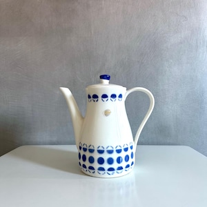 Olla de los años 50, cafetera, tetera, olla de cerámica con lunares, vajilla vintage Alemania, WAKU ignífuga, cocina retro