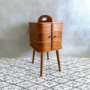 Danish Design Sewing Cabinet, Sewing Box, Mid Century Sewing Box, Vintage Sewing Box, 60s