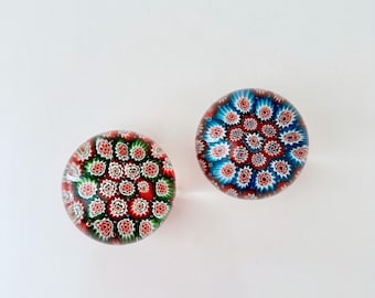 Vintage glazen millefiori presse-papier