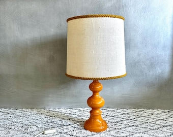 Vintage Bubble Floor Lamp 1970s – Ceramic Base Retro Lamp – Mid-Century Table Lamp – Space Age Lamp