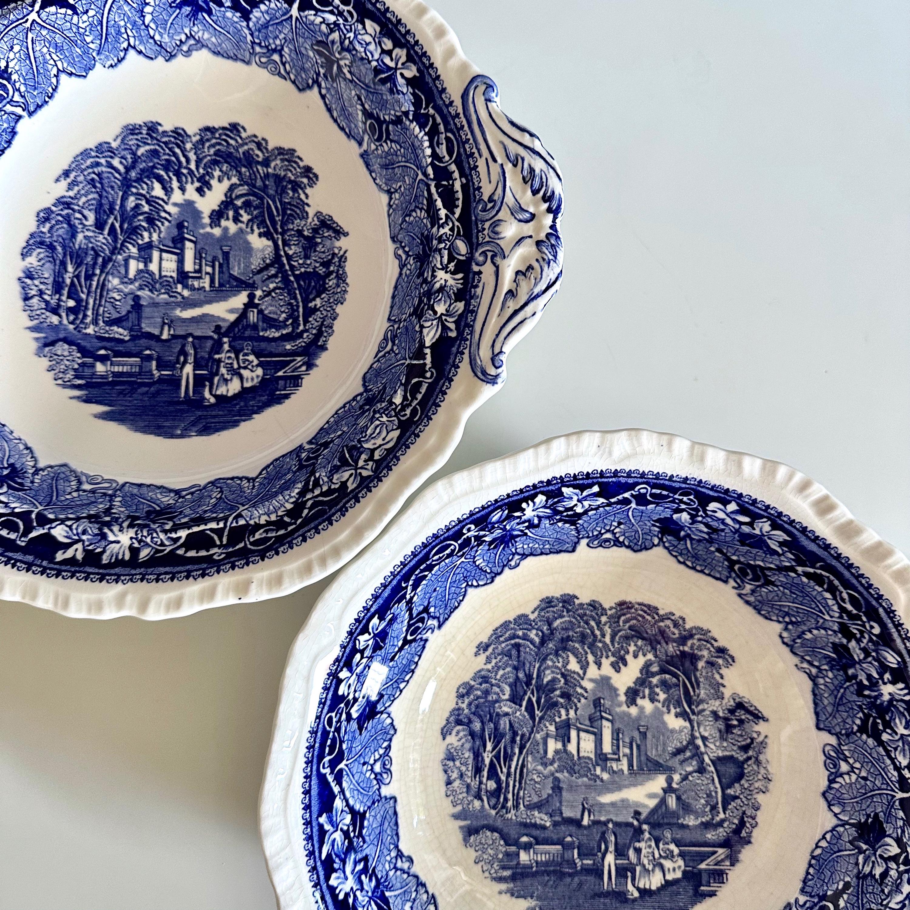 Mason's Vista Blue Bowl, English Porcelain Blue and White, Country