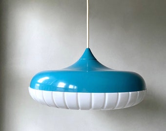 Siemens hanging lamp, light ring Siform exquisite, vintage lamp petrol