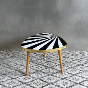 Vintage flower table, ray table, flower stool, side table, kidney table, bedside table, table, coffee table