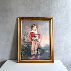 Gerahmte Reproduktion von Arthur William Devis mit dem Titel Master Simpson, Kunstdruck in Holzrahmen mit Glas