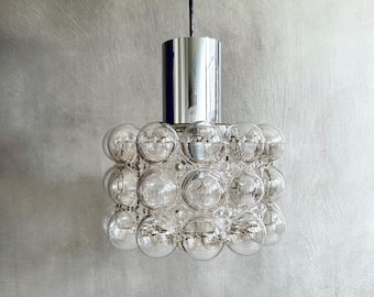 Bubble glass pendant lamp by Helena Tynell for Glashütte Limburg, 1960s Modernist