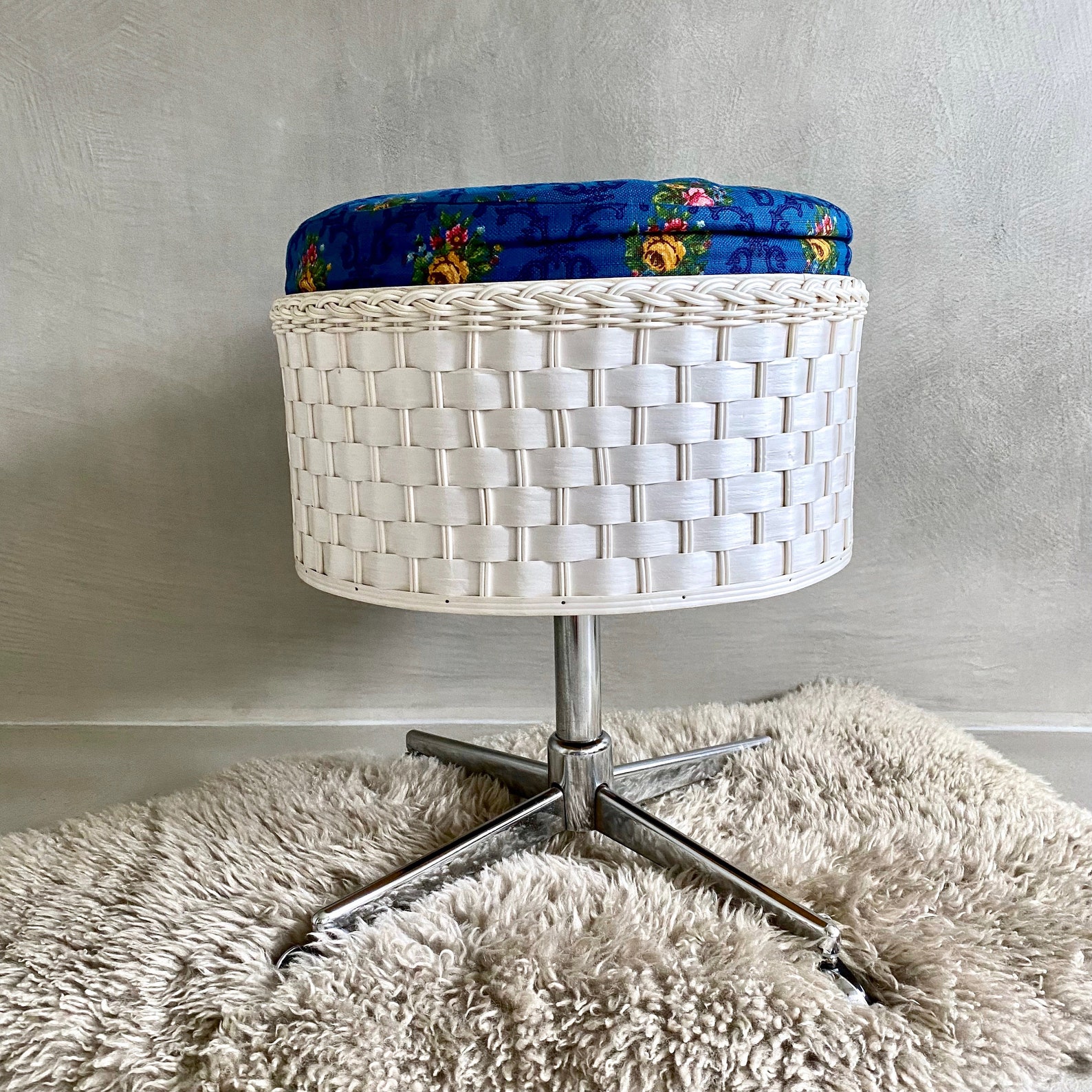 Vintage Nähkorb Groß - Handgefertigter Nähkorb Organizer Mit Griff