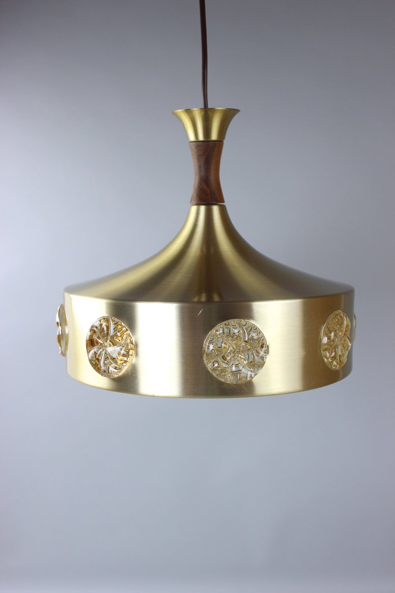 Lack Lamp Vitrika pendant lamp home decor brass glass teak Danish Design vintage interior Modernist Lamp Tulip