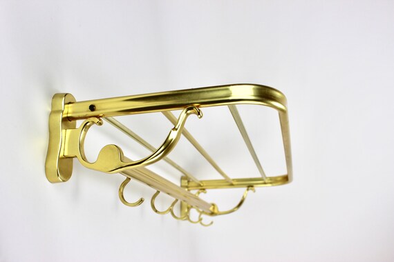 Mid Century Wardrobe Wall Wardrobe Golden Hat Tray Hook Bar Etsy