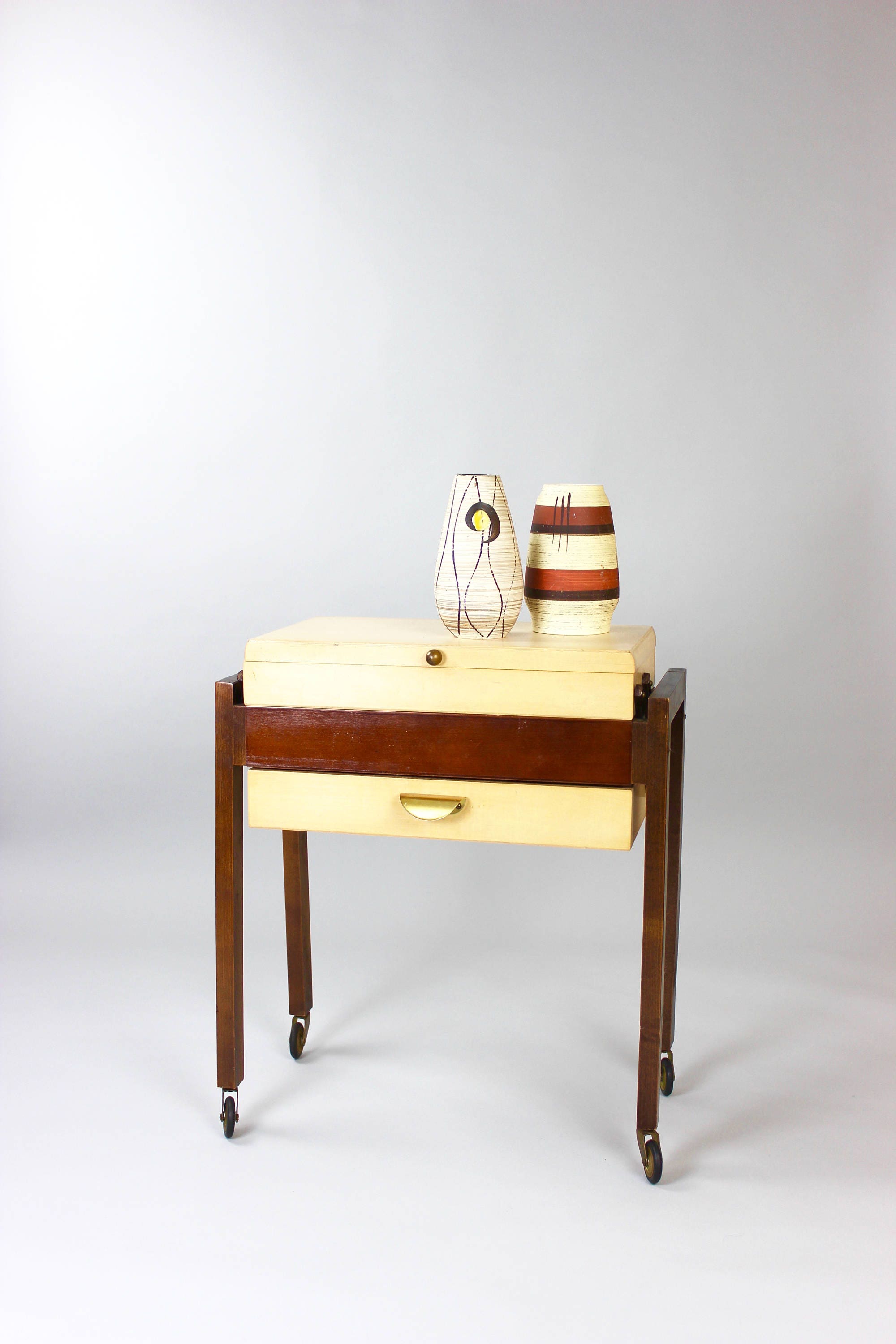 Vintage Sewing Box Antiker Nähkasten Nähwagen Nähschrank | Etsy