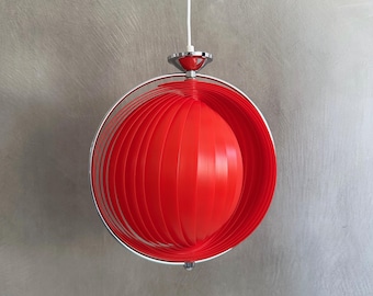 Vintage slatted lamp red, ceiling lamp, hanging lamp Kare Design