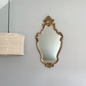 Antique wall mirror, baroque mirror, gold wooden mirror