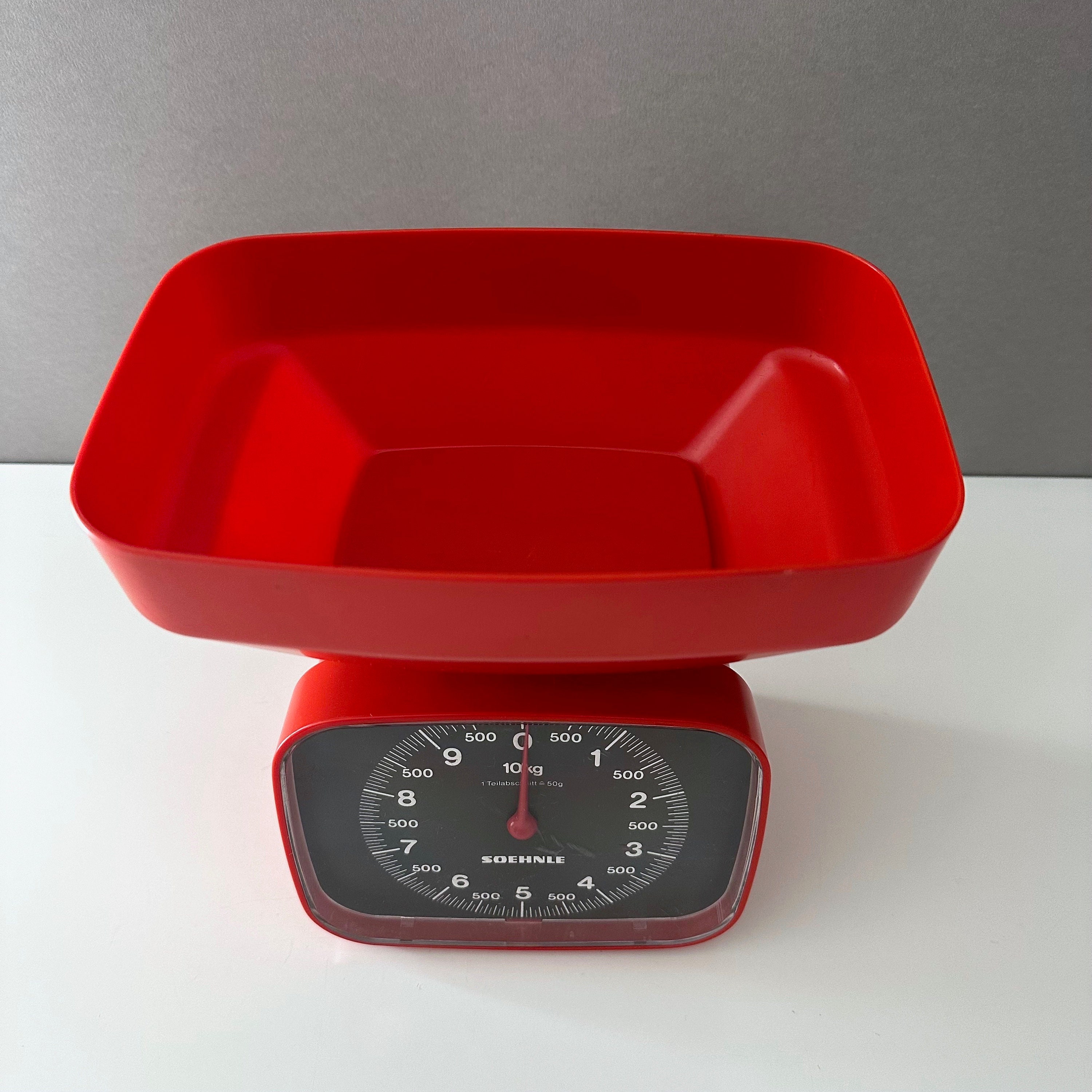 Red SOEHNLE Analog Kitchen Scale 3kg/6lbs Retro Vintage 
