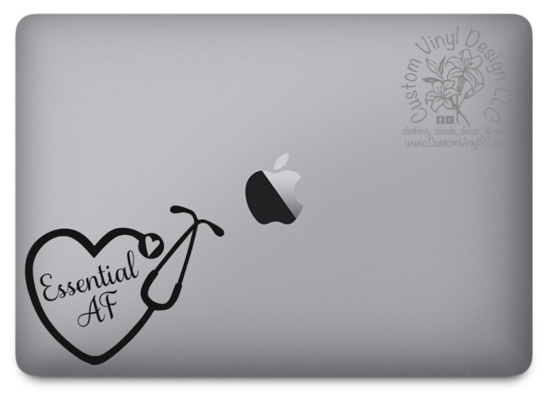 Essential Decals Essential AF Self Adhesive Vinyl Decal Sticker - Nurse Car Decal - Car ...