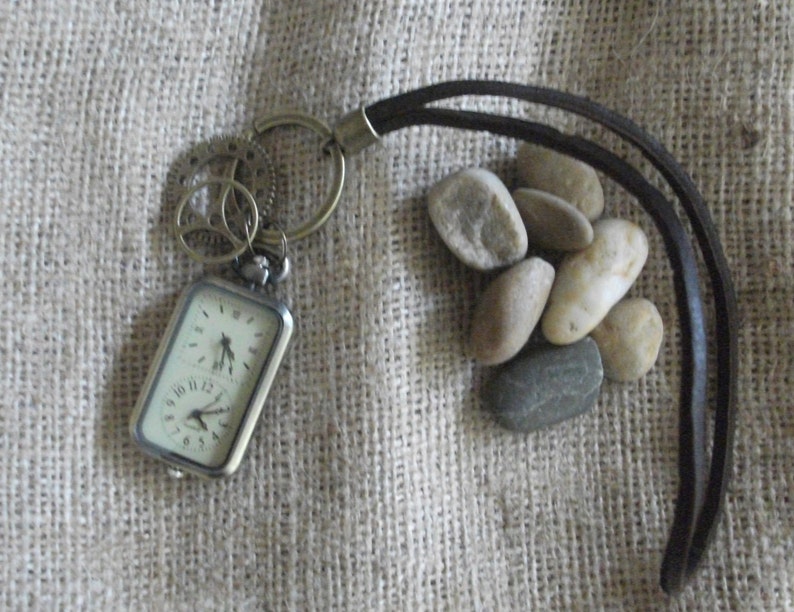 Watch Keychain Pocket watch Dual Timezone Watch Keychain Etsy