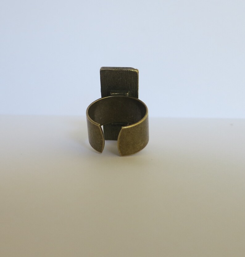 adjustable ring irregular finish ring ring designed by JuSal08 lizard skin ring brown leather ring retro minimalist ring Unisex ring