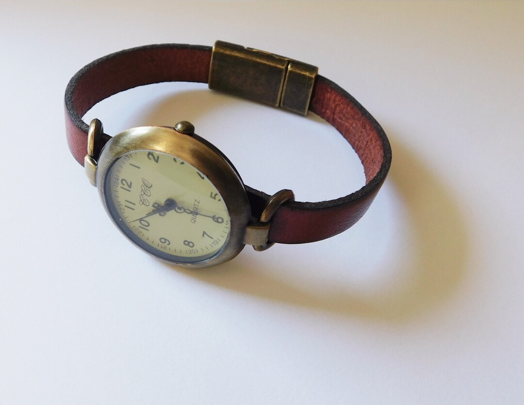 Watch for Women With Leather Band. Small Wrist Watch. Big Wrist Watch