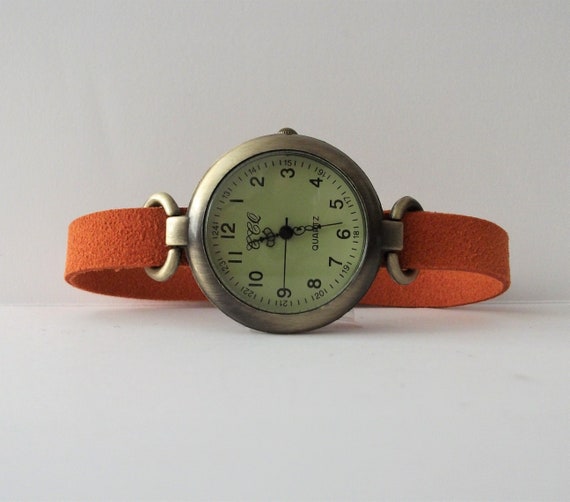 Retro With A Twist Watch Orange Watch Classy With A Colorful Etsy
