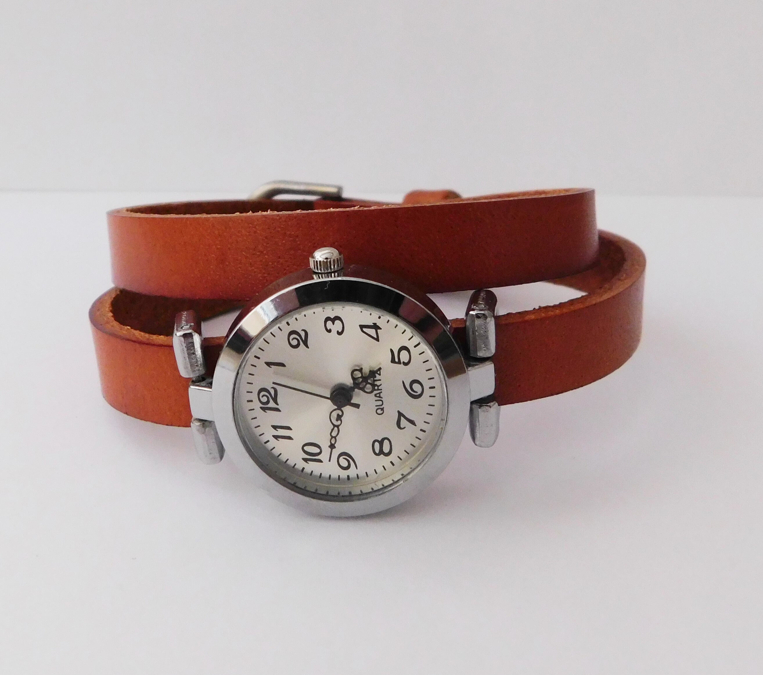 Double Wrap Watch for Women. Women's Leather Watch. Orange Etsy