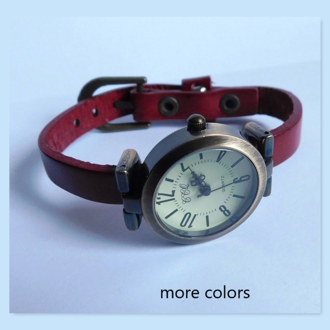 Women's Watch Leather, Leather Watch for Women, Vintage Style ...
