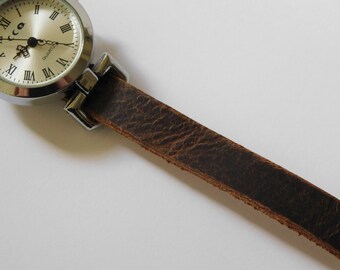 Women's Leather Watch: Retro Minimalist Style Custom size