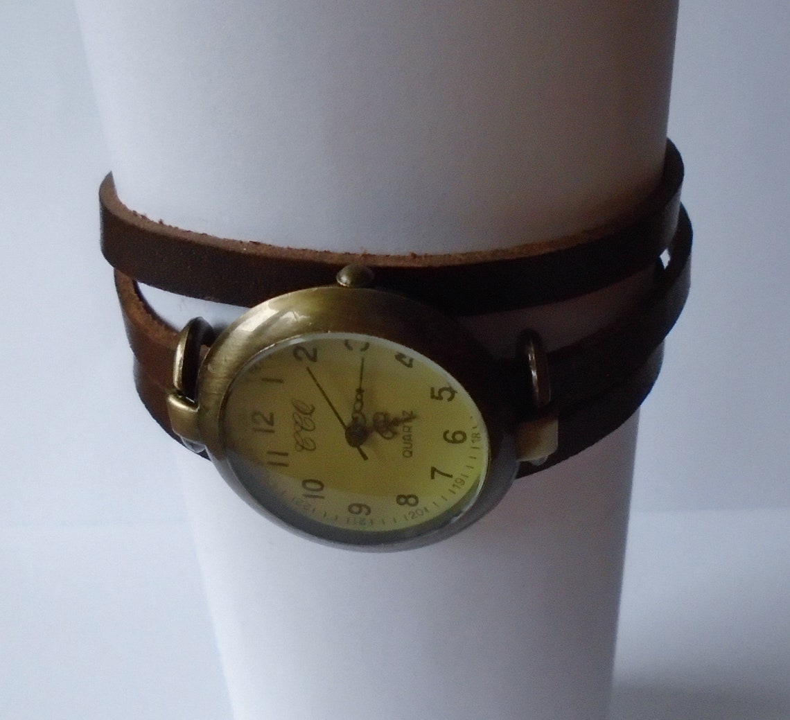 Wrap leather watch for women. Women's watches. Wrap watch Etsy