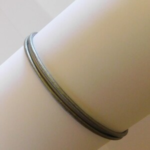 Bracelet, delicate, custom-sized, made with silver leather and a magnetic closure. image 4