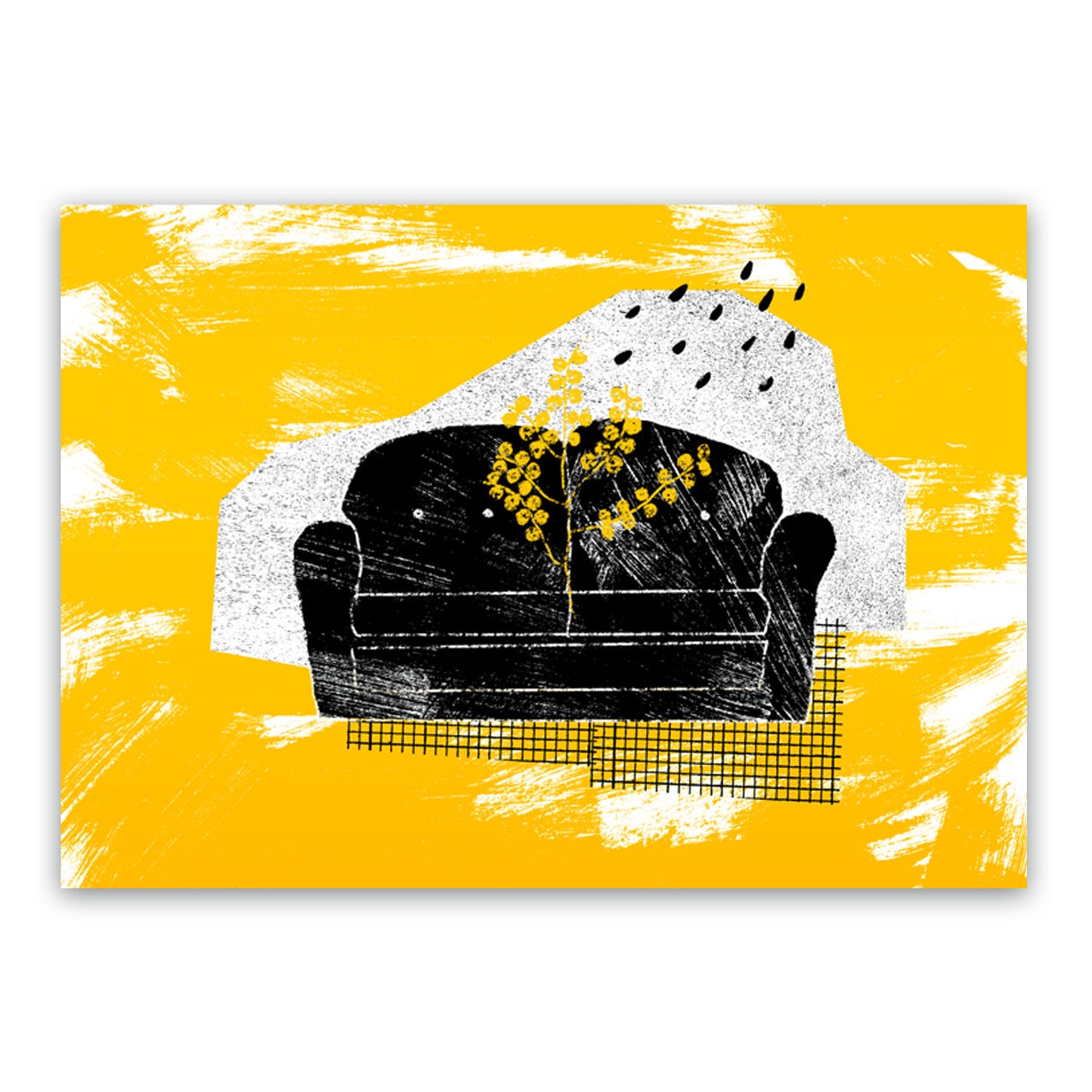 Etsy - Barbararillustration Jaune Sofá | Imprimer