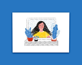 Menina à janela| print