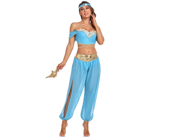 Disfraz de princesa jazmín menta, disfraz de princesa egipcia, bailarina  del vientre, disfraz de jazmín, disfraz de mujer sexy, disfraz de princesa  sexy, -  México