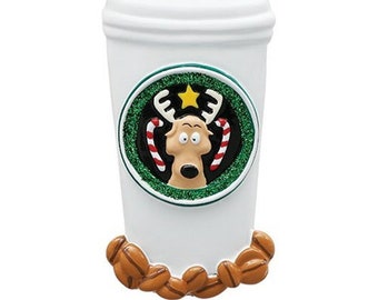 Coffee Lovers Personalized Christmas Ornament