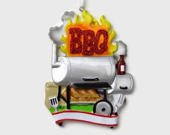 BestPysanky BBQ Barbecue Grill Cookout Glass Christmas Ornament