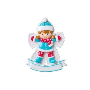 Snow Angel Girl Personalized Christmas Ornament