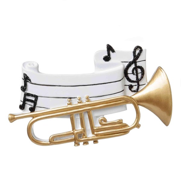 Trumpet Personalized Christmas Ornament