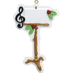 Music Stand Personalized Christmas Ornament