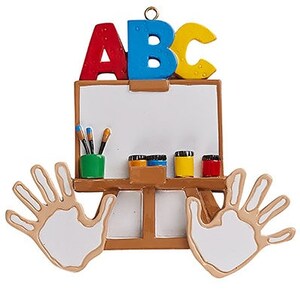 Preschool ABC Personalized Christmas Ornament