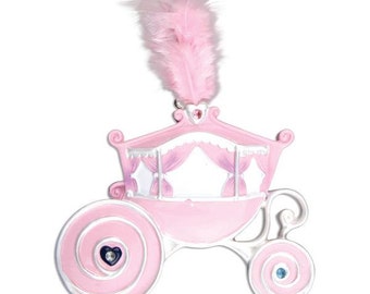 Princess Carriage Personalized Christmas Ornament