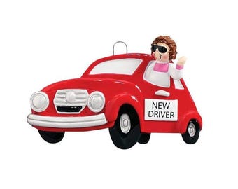 New driver Female / Drivers Beware Personalized Ornament