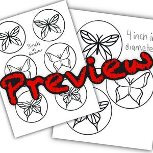 Butterflies Native /free style beading template/ printable/ digital download