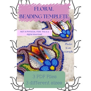 Floral#1 Beading Template (digital download)