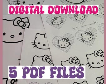 Modello di perline nativo di gatto / modello di perline in stile libero / stampabile / download digitale